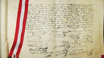 El documento histórico, redactado por