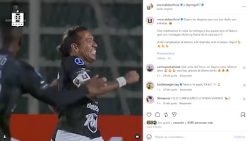 La celebración de Once Caldas, a propósito del cumpleaños de Dayro Moreno - crédito @oncecaldasoficial/Instagram