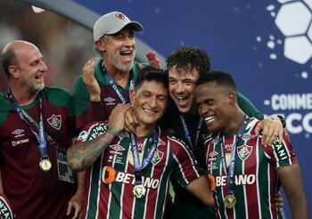 Jhon Arias se coronó campeón de la Recopa Sudamericana ante Liga de Quito - crédito REUTERS