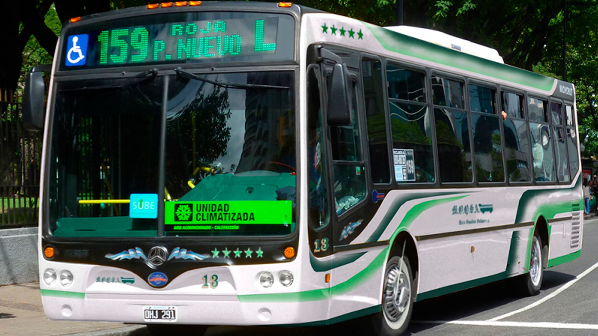 La línea 159, una de las que se plegó al paro de esta mañana (Gentileza: forotransportes.com)