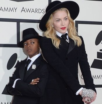 Madonna con su hijo David