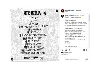 El artista dio el anuncio