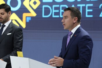 El presidente y candidato, Daniel