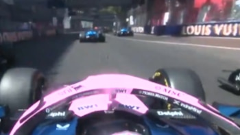 La maniobra a puro reflejo de Franco Colapinto para esquivar el auto de Verstappen en la largada del GP de Mónaco