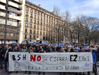 Concentración de trabajadores de BSH