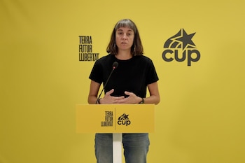 28/09/2026 La portavoz de la CUP, Su Moreno, en una rueda de prensa en la sede del partido
ESPAÑA EUROPA CATALUÑA POLÍTICA
CUP