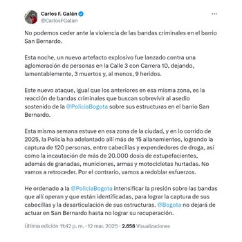 Trino alcalde Galán sobre nuevo