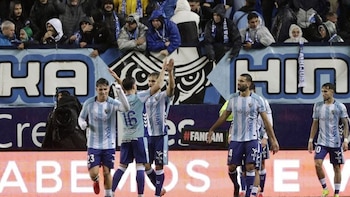 El Málaga golea al Burgos