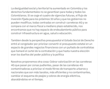 Según el presidente, la desigualdad