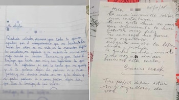 Cartas escritas a mano entre