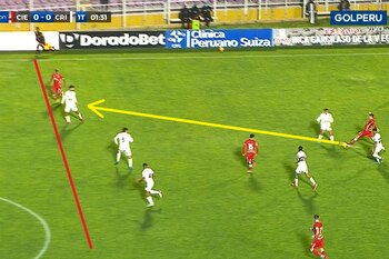 Josué Estrada marcó gol para Cienciano ante Cristal, pero fue anulado por polémico fuera de juego en la Liga 1