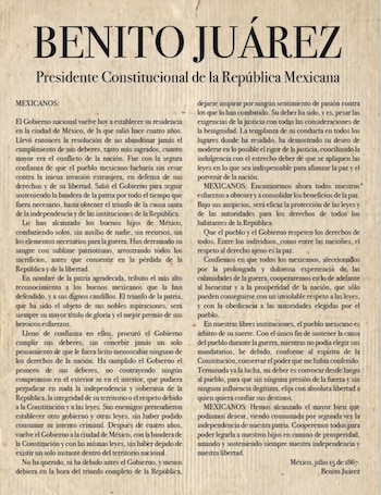Discurso de Benito Juárez.