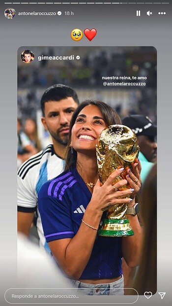 Antonela Roccuzzo reposteó los mensajes