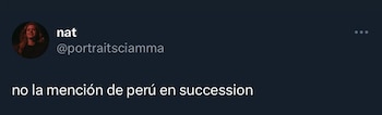 Succession menciona a Perú en