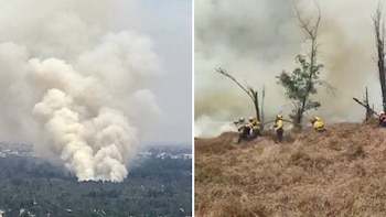 Fuerte incendio en el Parque