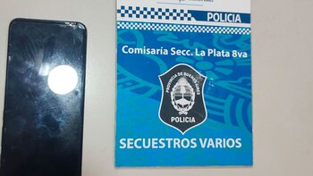 El celular que encontraron durante