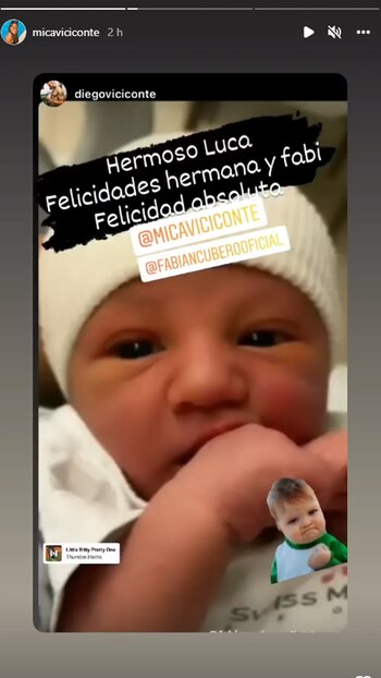 La tierna imagen de Luca