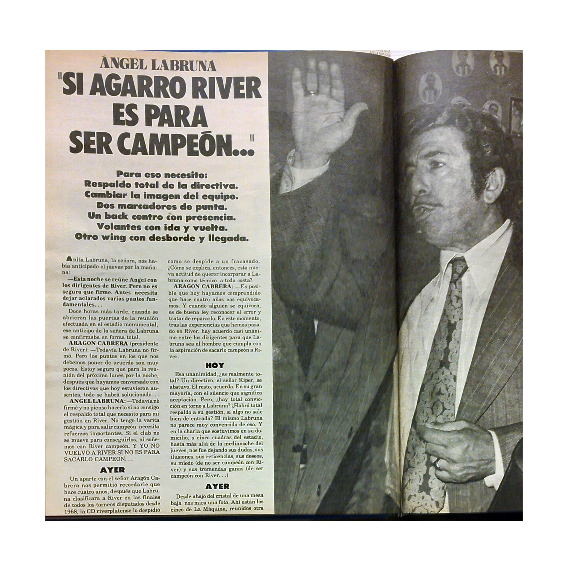 La famosa y premonitoria nota en El Gráfico de los primeros días de enero del '75