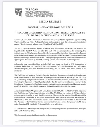 Este es el comunicado del