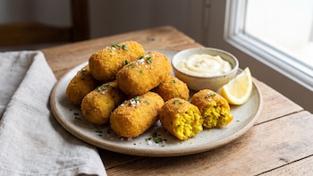 Receta de croquetas de coliflor y cúrcuma, rápida y fácil