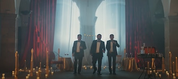 Los tres cantantes se ven