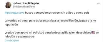 La periodista solicitó al mandatario,