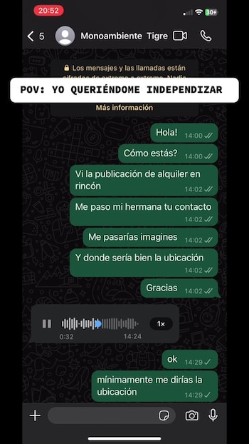 Un monoambiente en Tigre se