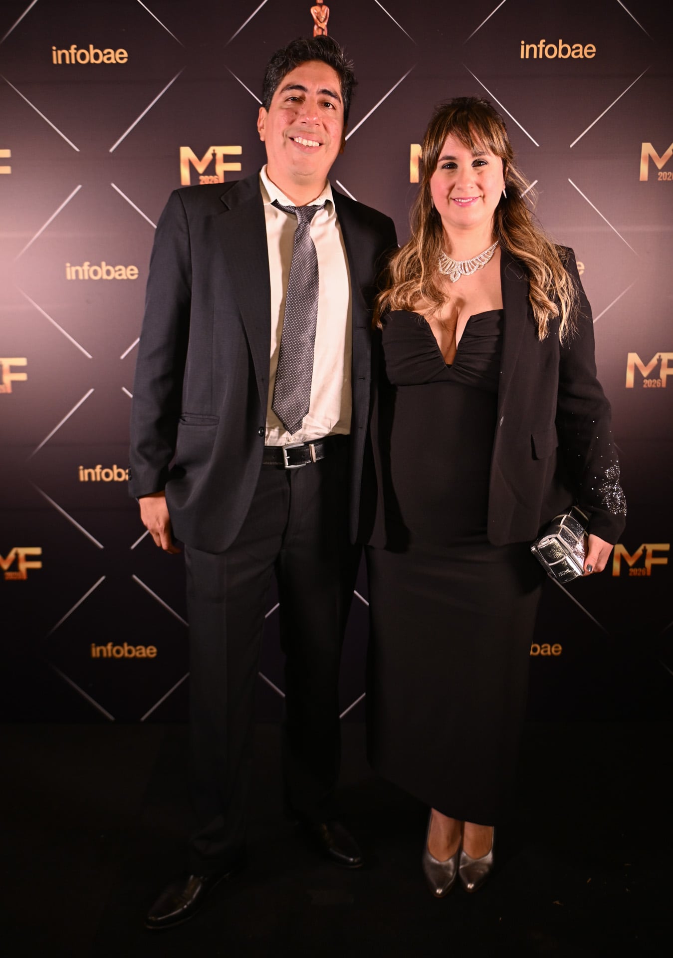 Alan Zurita, nominado como movilero de Mitre informa primero (Mitre), junto a su pareja, Guillermina Jakimowicz