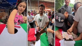 Influencer extranjero regala dinero en el Zócalo y todo termina en una batalla por los billetes: “Gente hambreada”