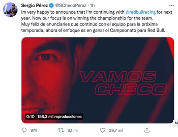 El mexicano compartió la noticia