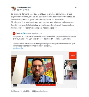 El presidente se despachó contra