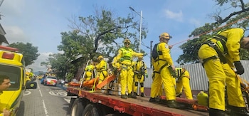 La entidad humanitaria reunió a sus integrantes el sábado en una marcha que partió del Parque Cuscatlán y concluyó en el auditorio del Ministerio de Gobernación, dentro de dependencias gubernamentales (Foto cortesía Comandos de Salvamento)