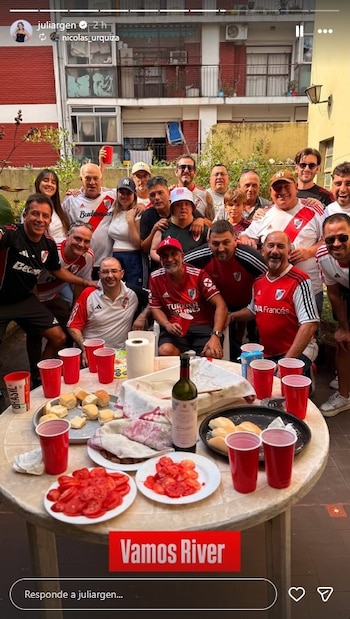 Juli Argenta, panelista de LAM, en un asado con familia y a puro fanatismo por River