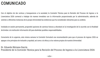 Comunicado Oficial.