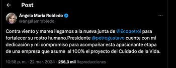 Angela María Robledo habla de