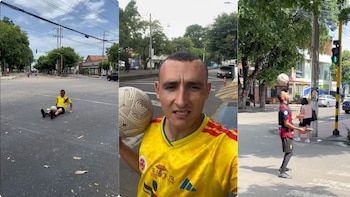 El hombre se gana la vida en los semáforos de Cúcuta - crédito fernandoortega.10 / Instagram