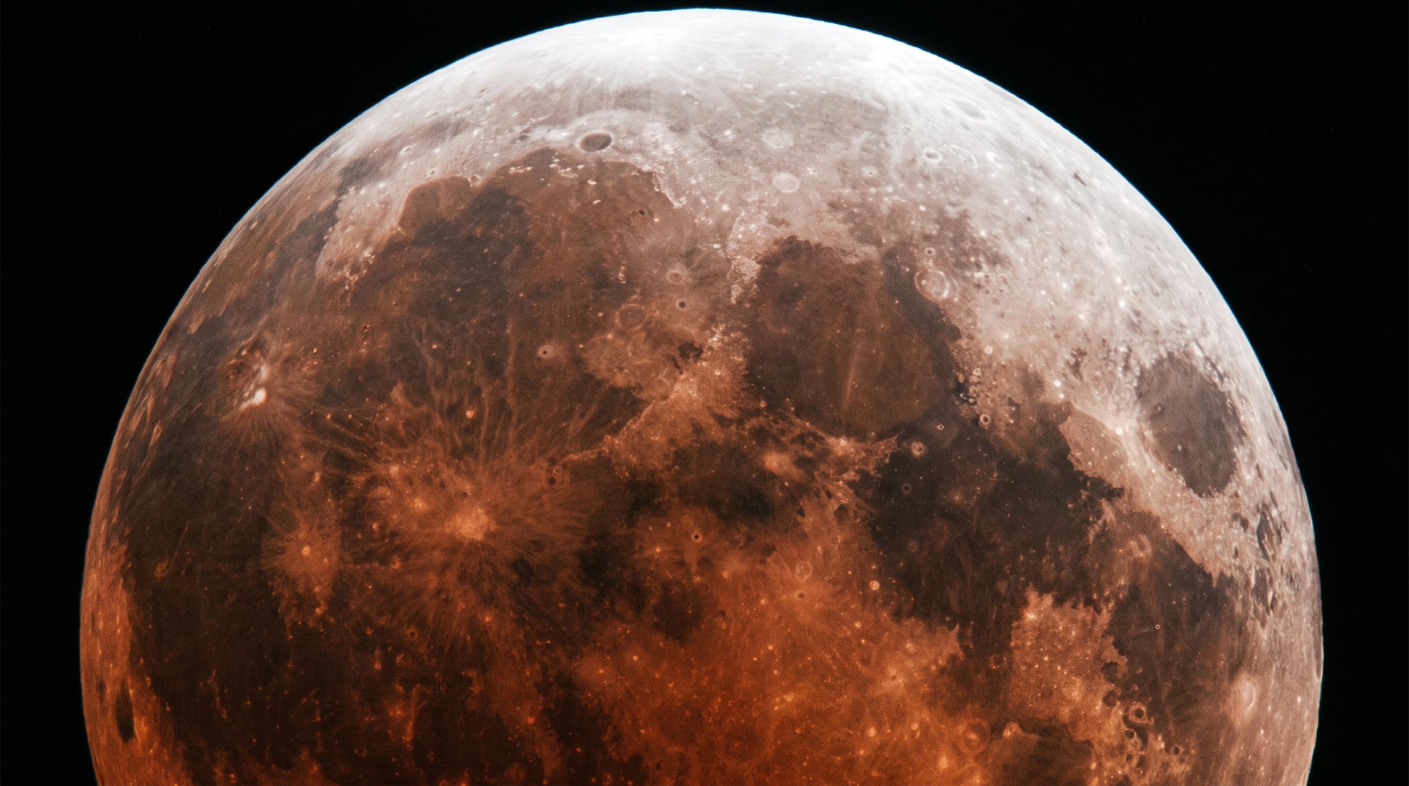 El color rojizo de la Luna durante el eclipse depende de la cantidad de polvo o nubes en la atmósfera que filtran selectivamente la luz azul (Imagen Ilustrativa Infobae)