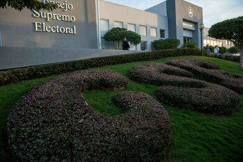 Vista del frente de las instalaciones del Consejo Supremo Electoral (CSE). EFE/Jorge Torres/Archivo