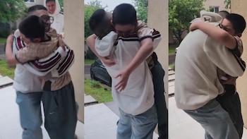 El reencuentro de Callejero Fino con su hijo después de un mes detenido: “Perdoname, te amo”