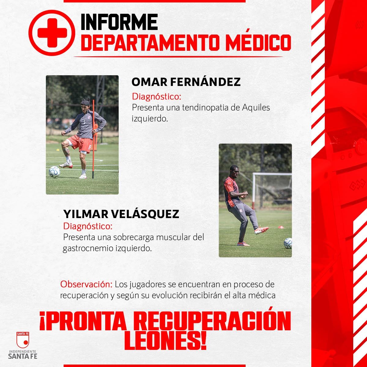 Además de Daniel Torres, dos fichas claves se perderán el juego ante América-crédito Independiente Santa Fe