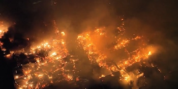 Vista aérea muestra la magnitud