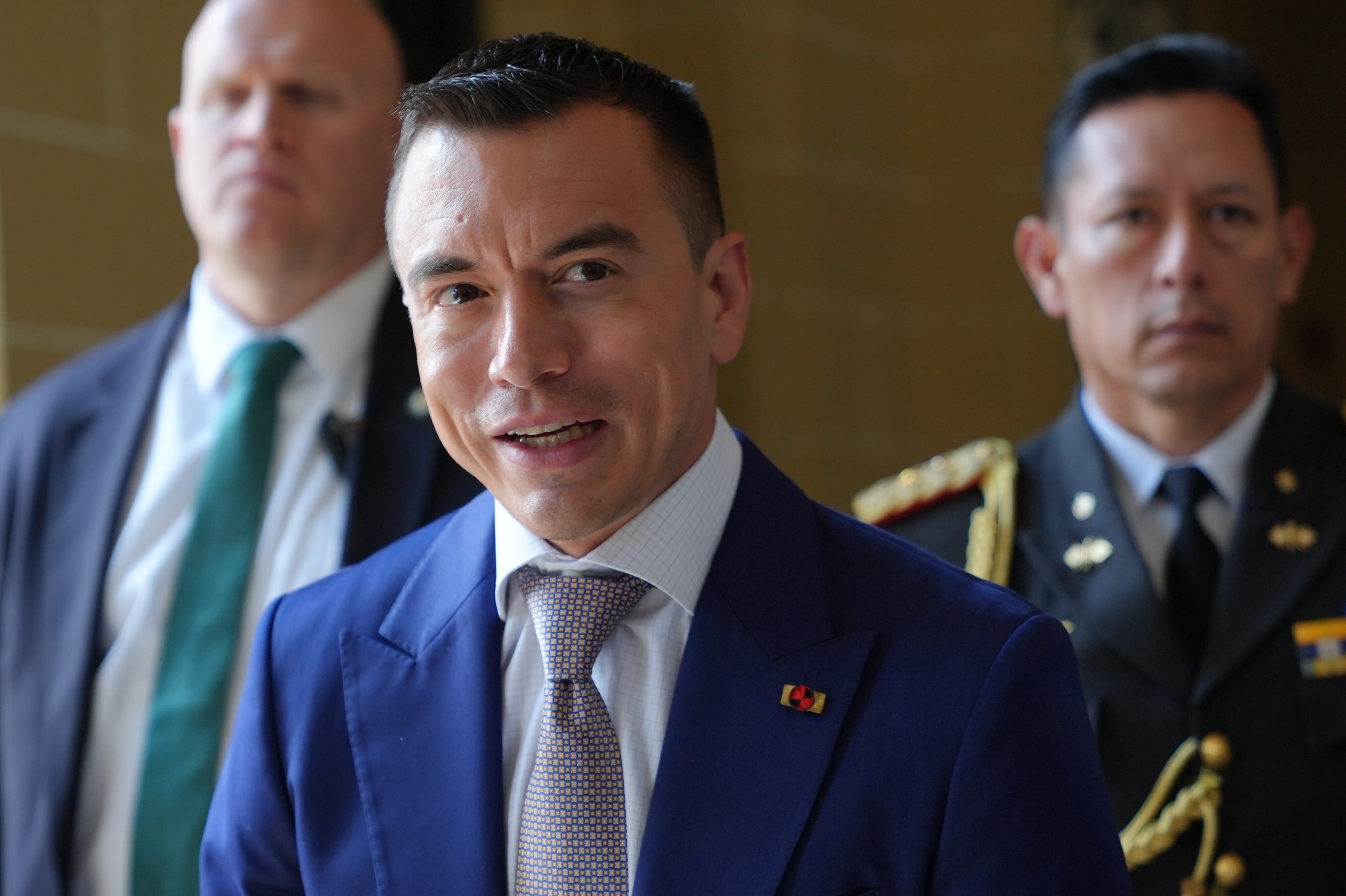 El presidente ecuatoriano Daniel Noboa . (AP Foto/Jacquelyn Martin)