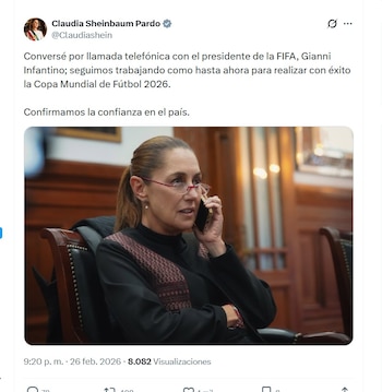 Sheinbaum reiteró la confianza que