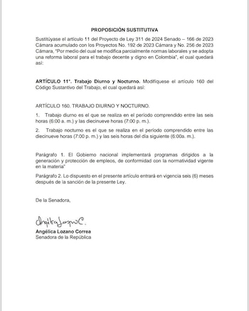 La jornada nocturna empezaría a