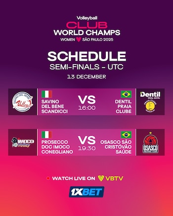 Programación de las semifinales del