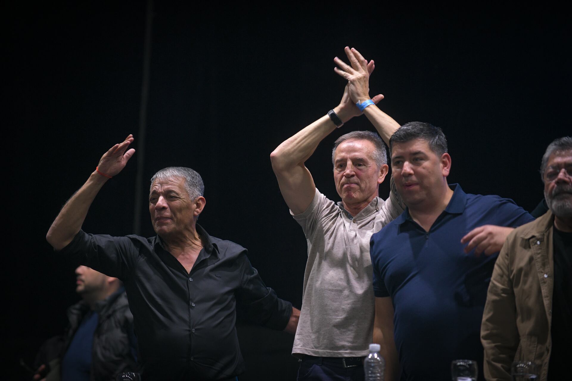 Jorge Sola, junto a Octavio Argüello y Cristian Jerónimo (Foto: Jaime Olivos).