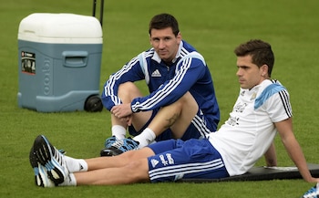 zzzzinte1Argentina's forward Lionel Messi and