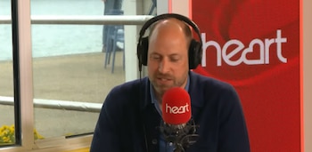 El príncipe Guillermo en la emisora Heart FM. (Heart FM)