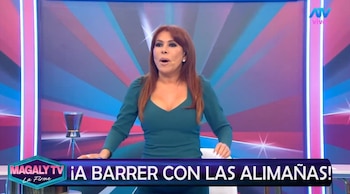 Magaly Medina se muestra firme tras polémica con Jefferson Farfán: reaparece cantando ‘Alimaña’. Captura: Magaly TV La Firme.