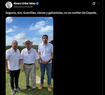 Álvaro Uribe Vélez - crédito @AlvaroUribeVel/X
